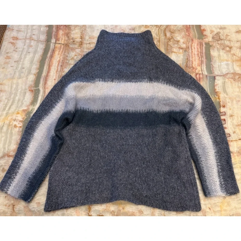 Rag & Bone Mens Holland Funnel Neck Sweater Charcoal Gray Long Sleeve Medium